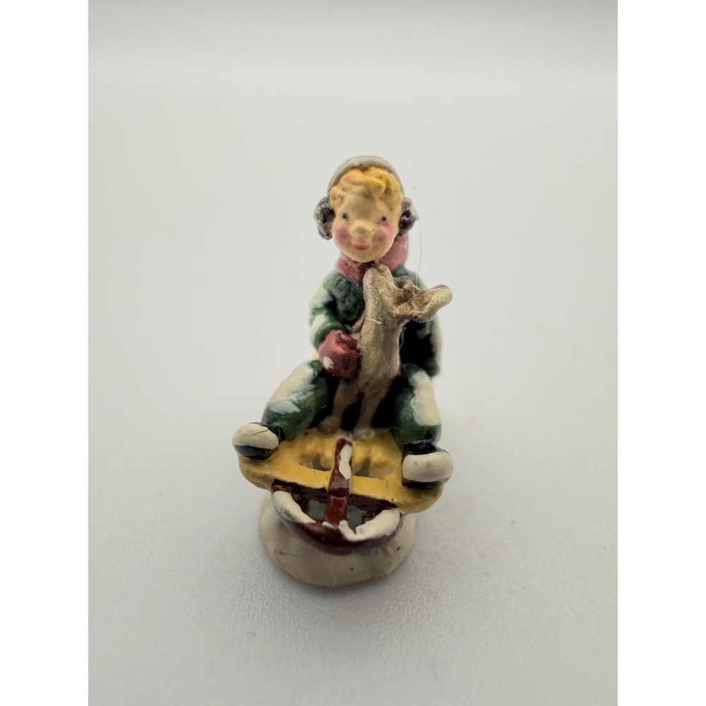 OLSZEWSKI Goebel SNOW HOLIDAY Miniature Figurine 635-P Vintage 1985 Children